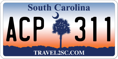SC license plate ACP311