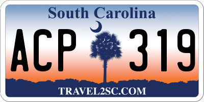 SC license plate ACP319