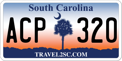 SC license plate ACP320