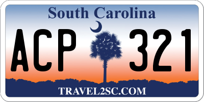 SC license plate ACP321