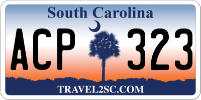 SC license plate ACP323