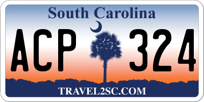 SC license plate ACP324