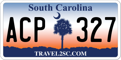 SC license plate ACP327
