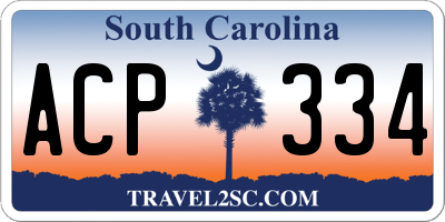SC license plate ACP334