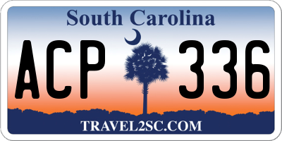 SC license plate ACP336