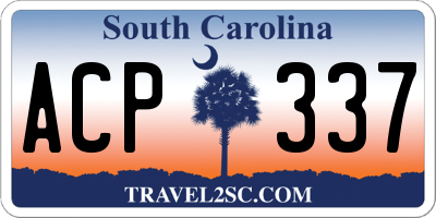 SC license plate ACP337