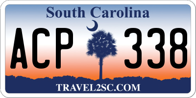 SC license plate ACP338