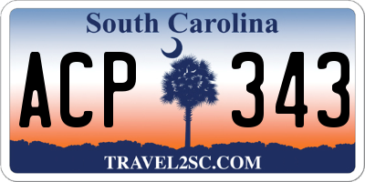 SC license plate ACP343