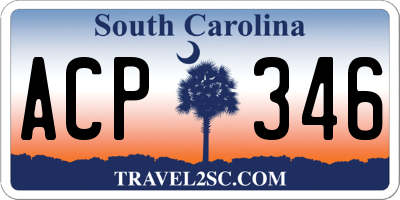 SC license plate ACP346
