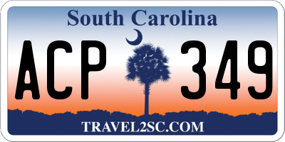 SC license plate ACP349