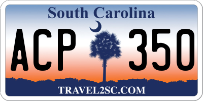 SC license plate ACP350