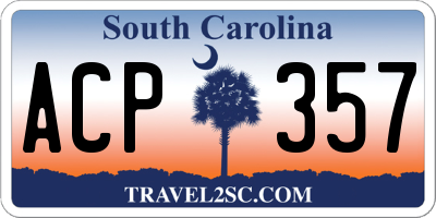 SC license plate ACP357