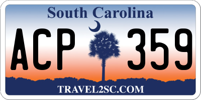 SC license plate ACP359