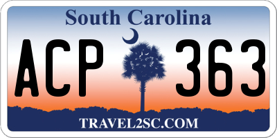 SC license plate ACP363