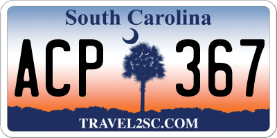 SC license plate ACP367