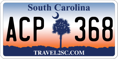 SC license plate ACP368