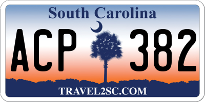 SC license plate ACP382
