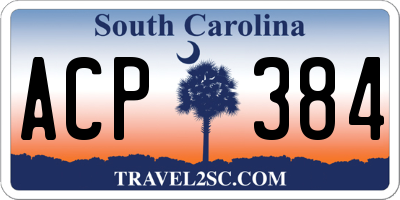 SC license plate ACP384