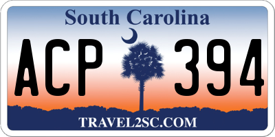 SC license plate ACP394