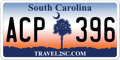 SC license plate ACP396
