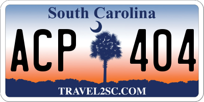 SC license plate ACP404