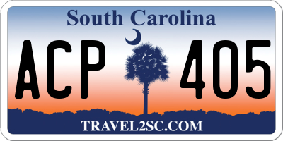 SC license plate ACP405