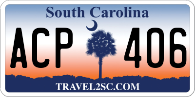 SC license plate ACP406