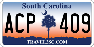SC license plate ACP409