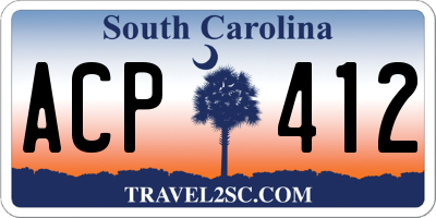SC license plate ACP412