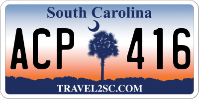 SC license plate ACP416