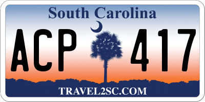 SC license plate ACP417