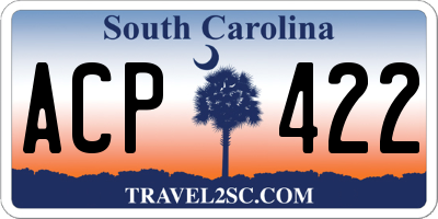 SC license plate ACP422