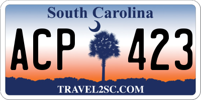 SC license plate ACP423