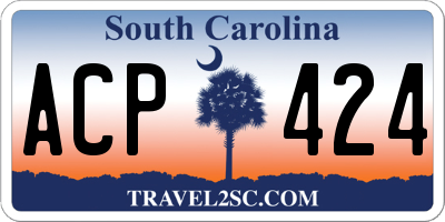 SC license plate ACP424