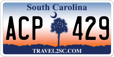 SC license plate ACP429