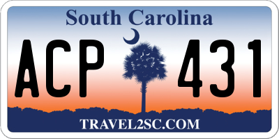 SC license plate ACP431