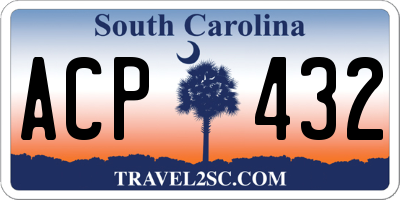 SC license plate ACP432