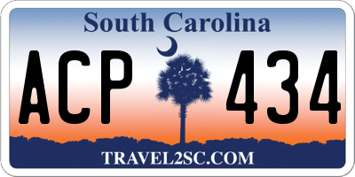 SC license plate ACP434