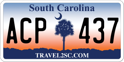 SC license plate ACP437