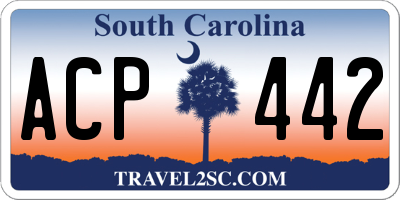 SC license plate ACP442
