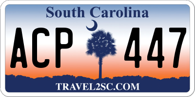 SC license plate ACP447