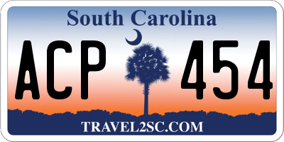 SC license plate ACP454