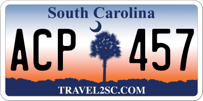 SC license plate ACP457