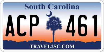 SC license plate ACP461