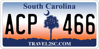 SC license plate ACP466