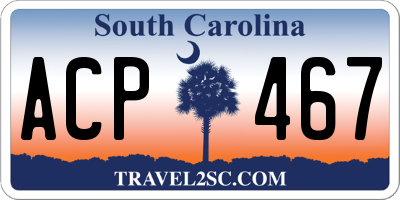 SC license plate ACP467
