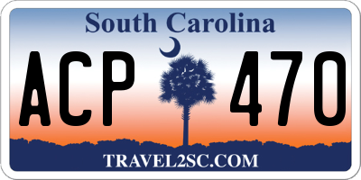 SC license plate ACP470