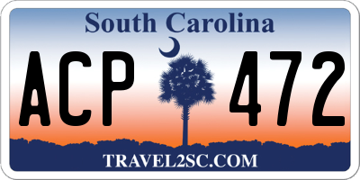 SC license plate ACP472