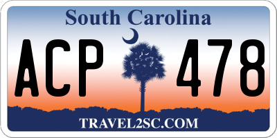 SC license plate ACP478
