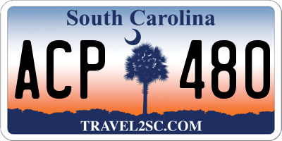 SC license plate ACP480